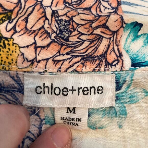 Vintage Floral Patchwork Print Fit & Flare button down shirt dress w/ pockets - Picture 10 of 12